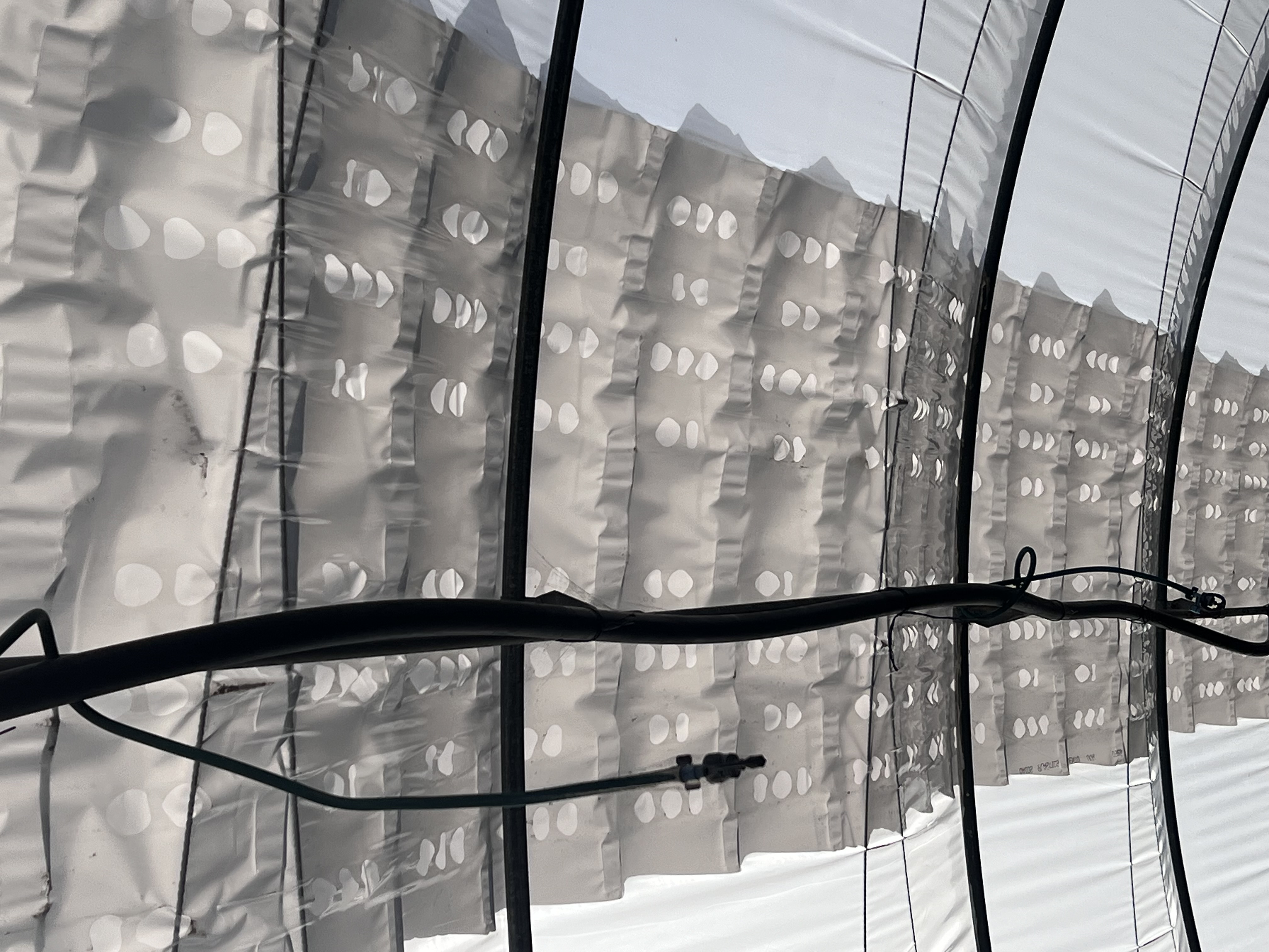 Close-up of Vento patented perforations from inside the tunnel